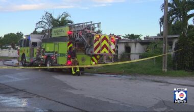 West Little River house fire sends 1 to hospital