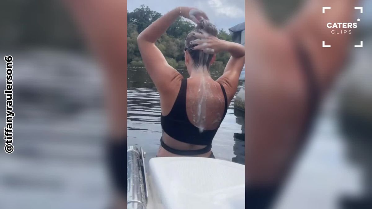 Florida woman filming a TikTok in the river gets an unexpected visitor