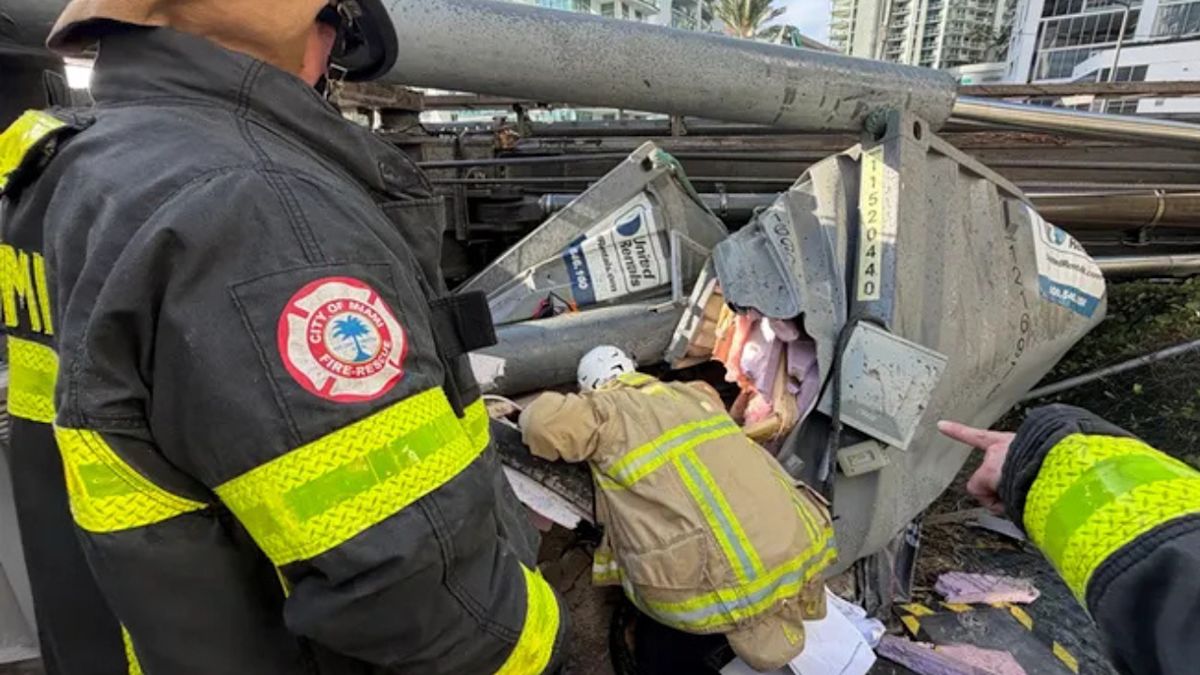 Florida Woman Escapes Death After 85-Foot Crane Collapses Onto Car
