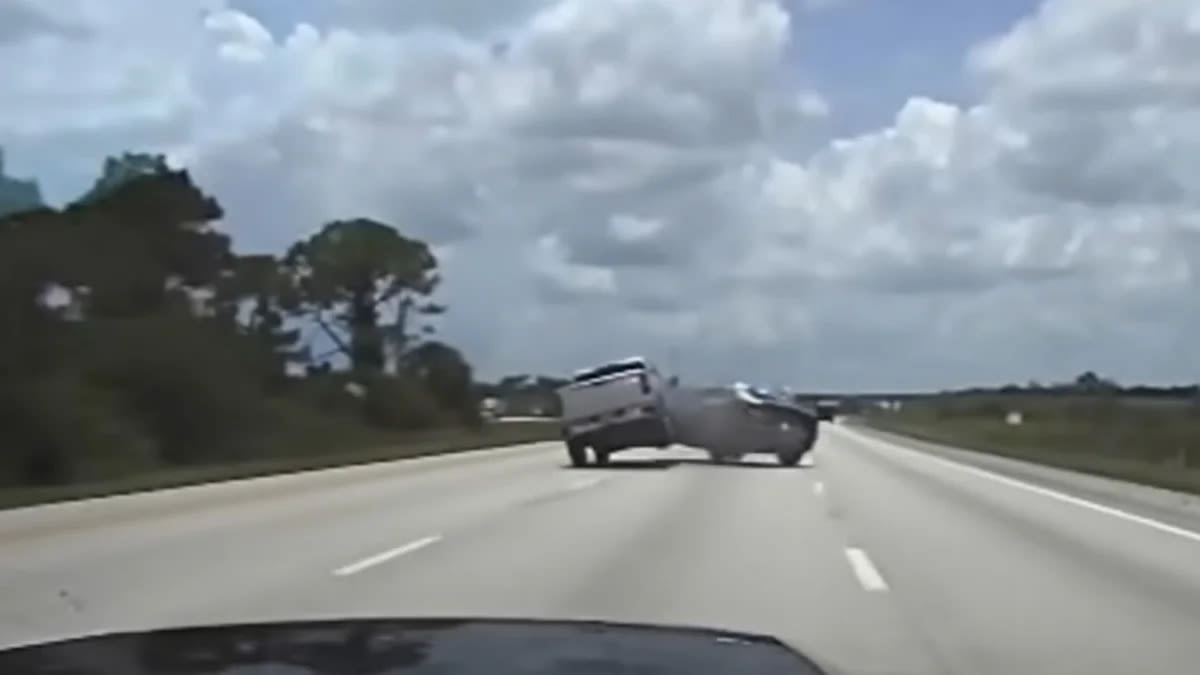Watch: Silverado Driver PITs Florida Tropper