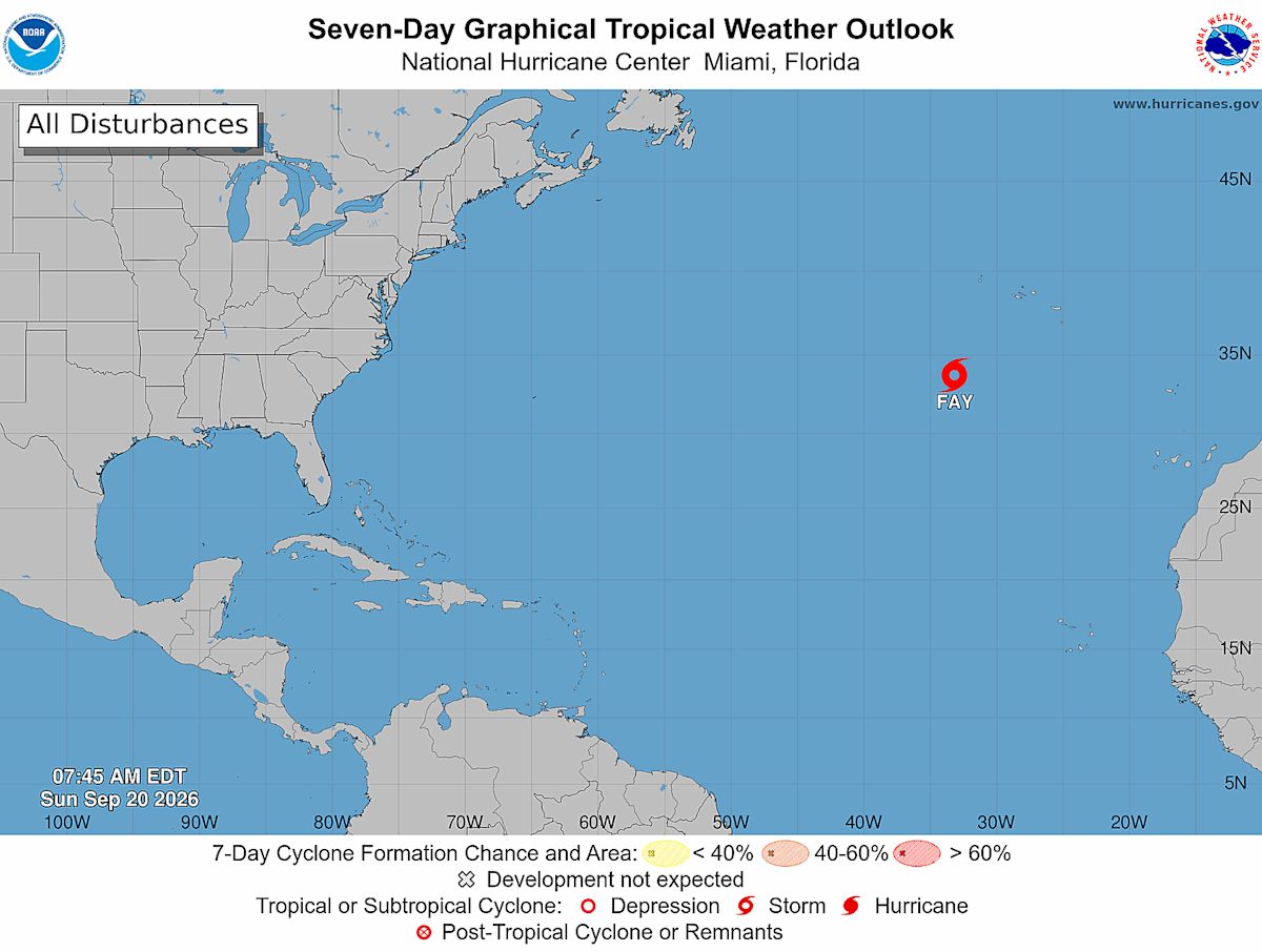 Tropical Storm Fay forms in the Atlantic. South Florida forecast