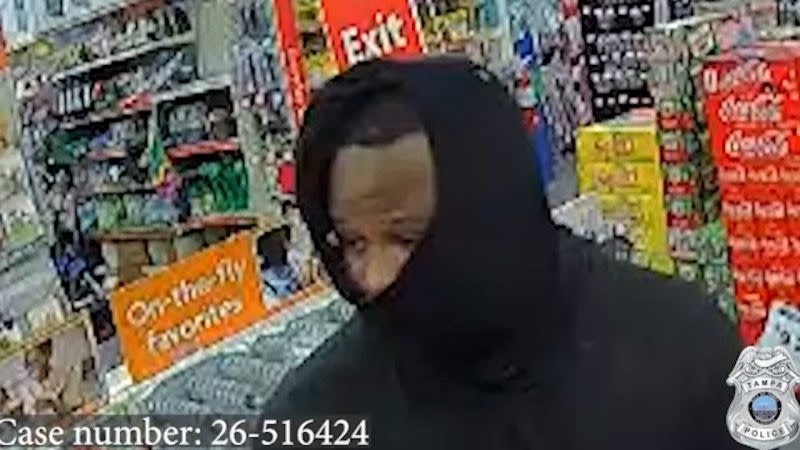 VIDEO: Police seek suspect in armed robbery at Tampa Family Dollar