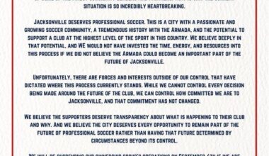 Potential Jacksonville Armada Ownership Group Threatens to Suspend Operations