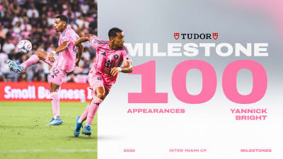 Yannick Bright Reaches 100 Appearances for Inter Miami CF
