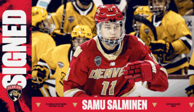 Florida Panthers Agree to Terms with Forward Samu Salminen on a Two-Year, Entry-Level Contract