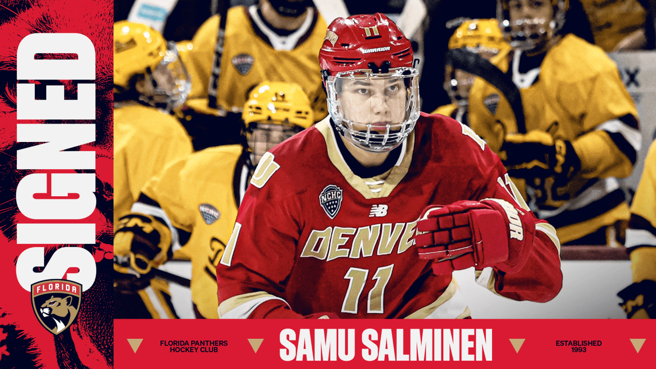 Florida Panthers Agree to Terms with Forward Samu Salminen on a Two-Year, Entry-Level Contract