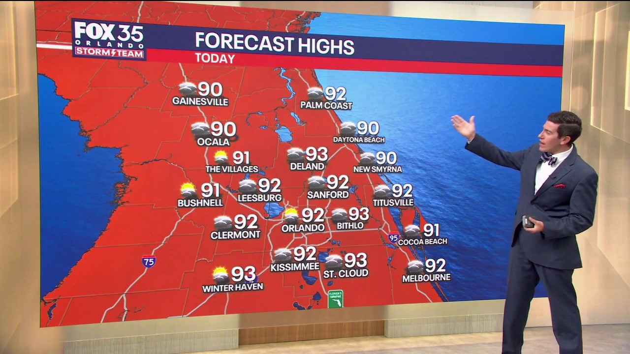 Orlando AM Weather Forecast: Sct'd storms Saturday afternoon and evening