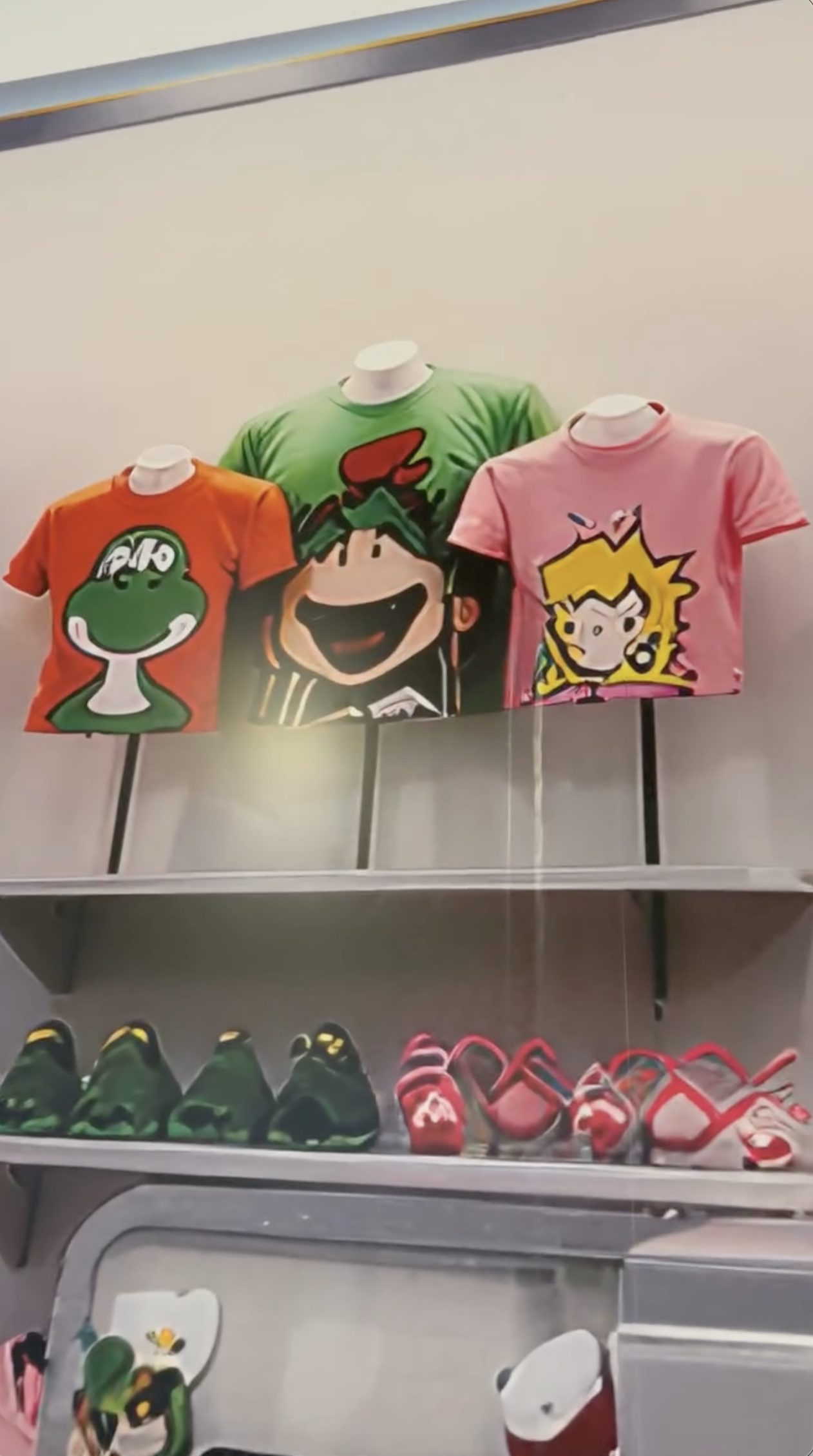 AI-generated photos of Universal Orlando Resort Merchandise cover construction wall at Orlando International Airport