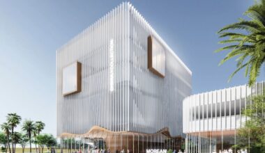 Architectural rendering of the planned Morean Art Center and Chihuly Collection expansion in downtown St. Petersburg.