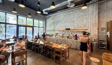 Coffee shop interior in Miami for National Coffee Day