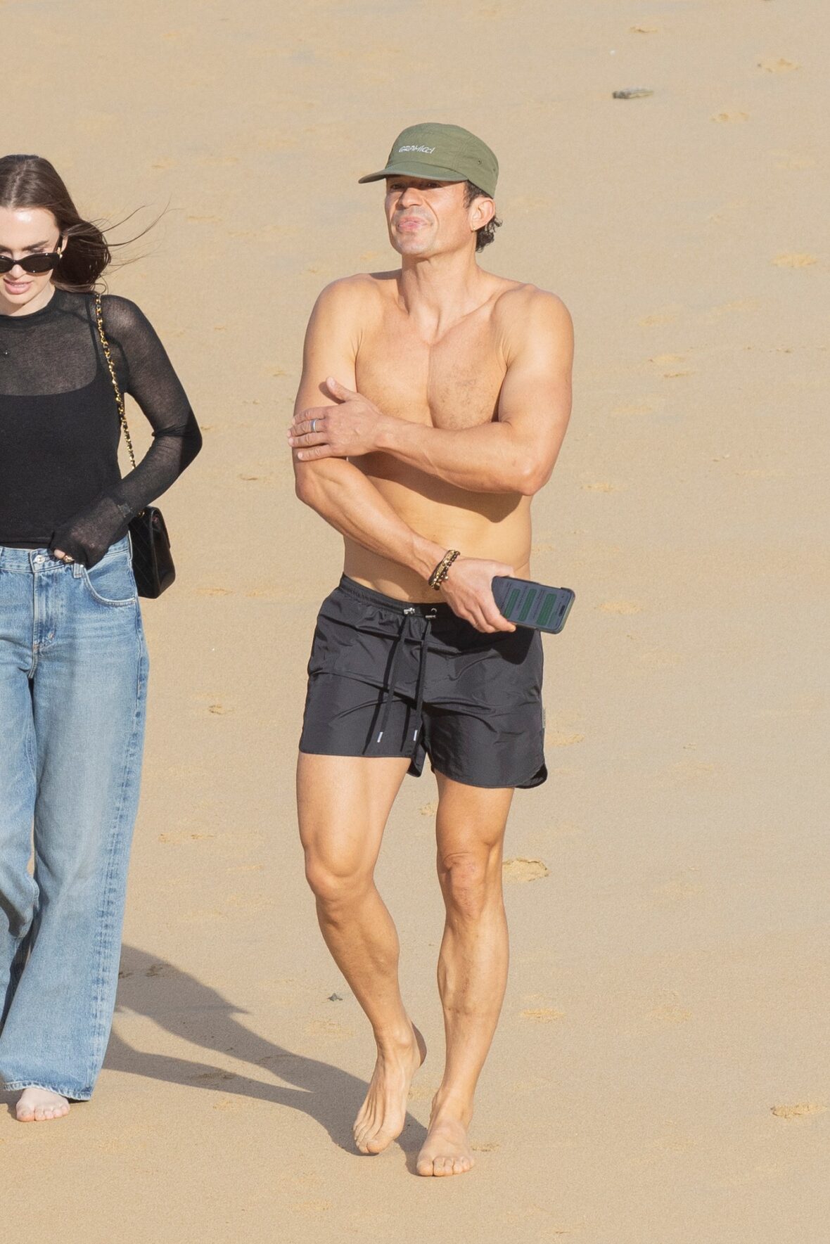 Orlando Bloom shirtless in Spain