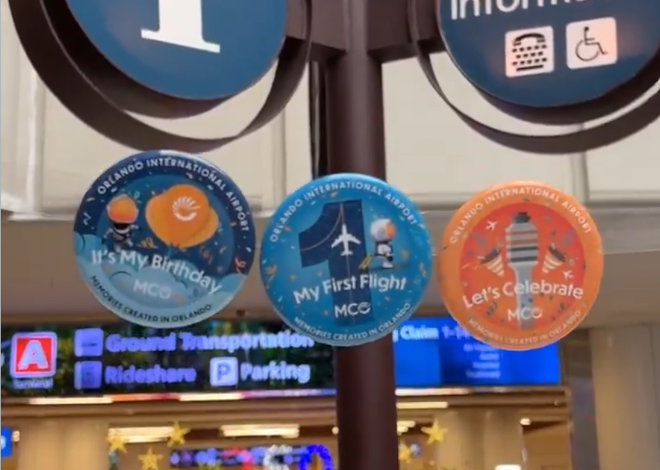 Orlando International Airport Debuts Fresh Celebratory Button Designs