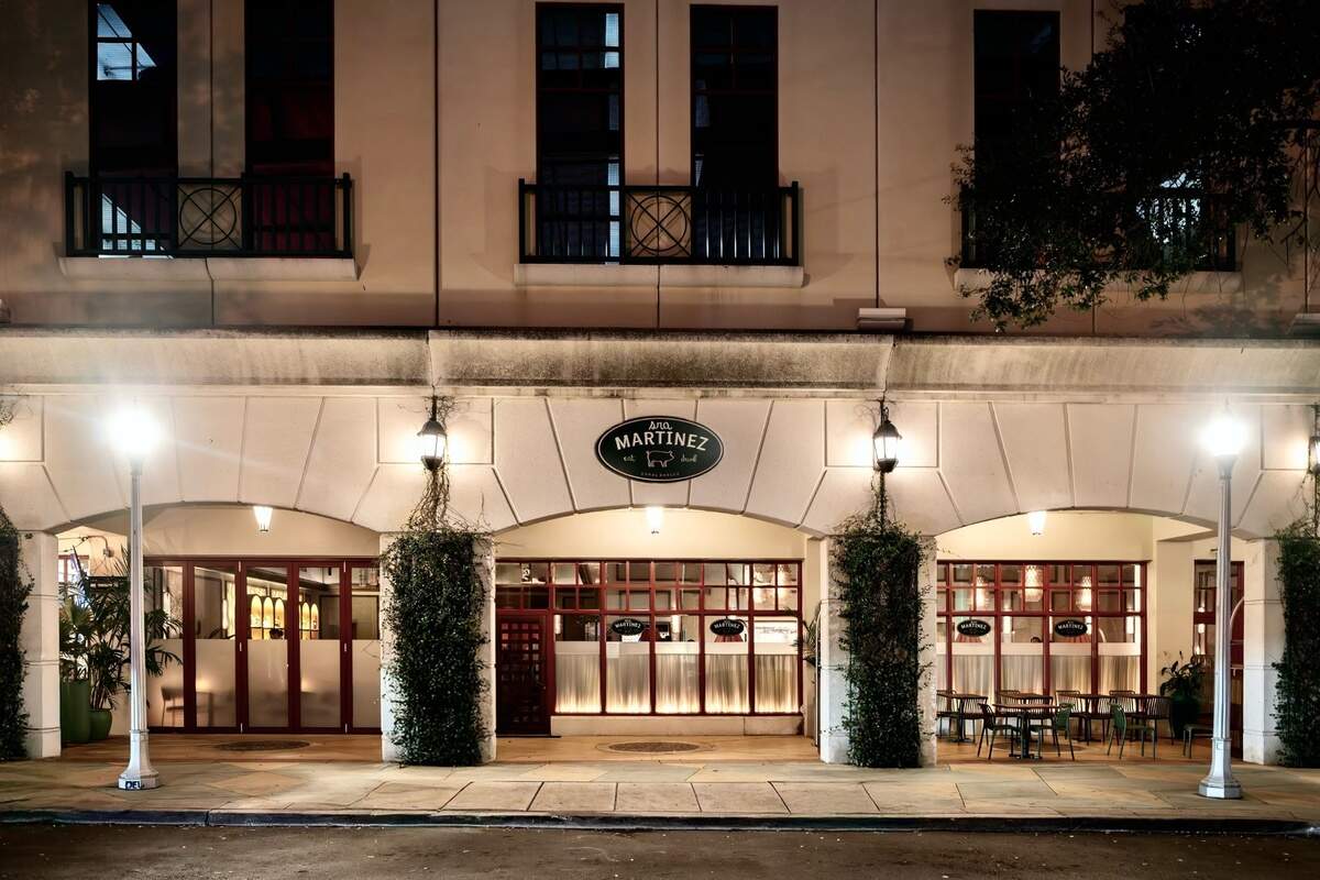 The exterior of Sra. Martinez restaurant from Michelle Bernstein and David Martinez in Coral Gables.