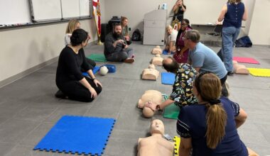 This was the second CPR class Palm Harbor Fire Rescue organized for people with different hearing abilities. About a dozen people attended on Sept. 25, 2026. (Spectrum News/Tyler O'Neill)