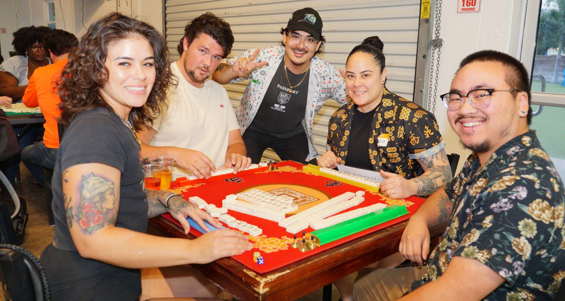 People at a mahjong club