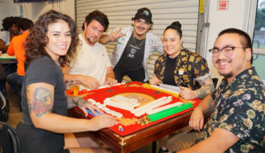 People at a mahjong club