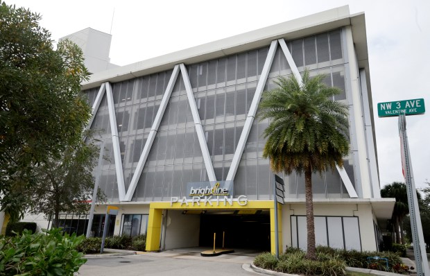 The Brightline parking garage in Fort Lauderdale is shown Monday, Jan. 12, 2026. (Carline Jean/South Florida Sun Sentinel)