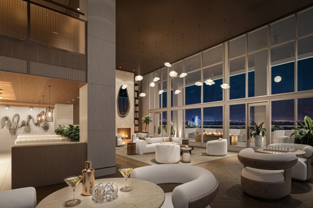 An artist's illustration of the residential interior of The Plaza Davie District, a $1 billion megaproject with five residential towers being built in Davie. Completion for the first 22-story apartment tower is targeted for early 2027. (ARX Creative/Courtesy)