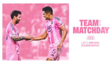 Messi and Casemiro Named to MLS Team of the Matchday