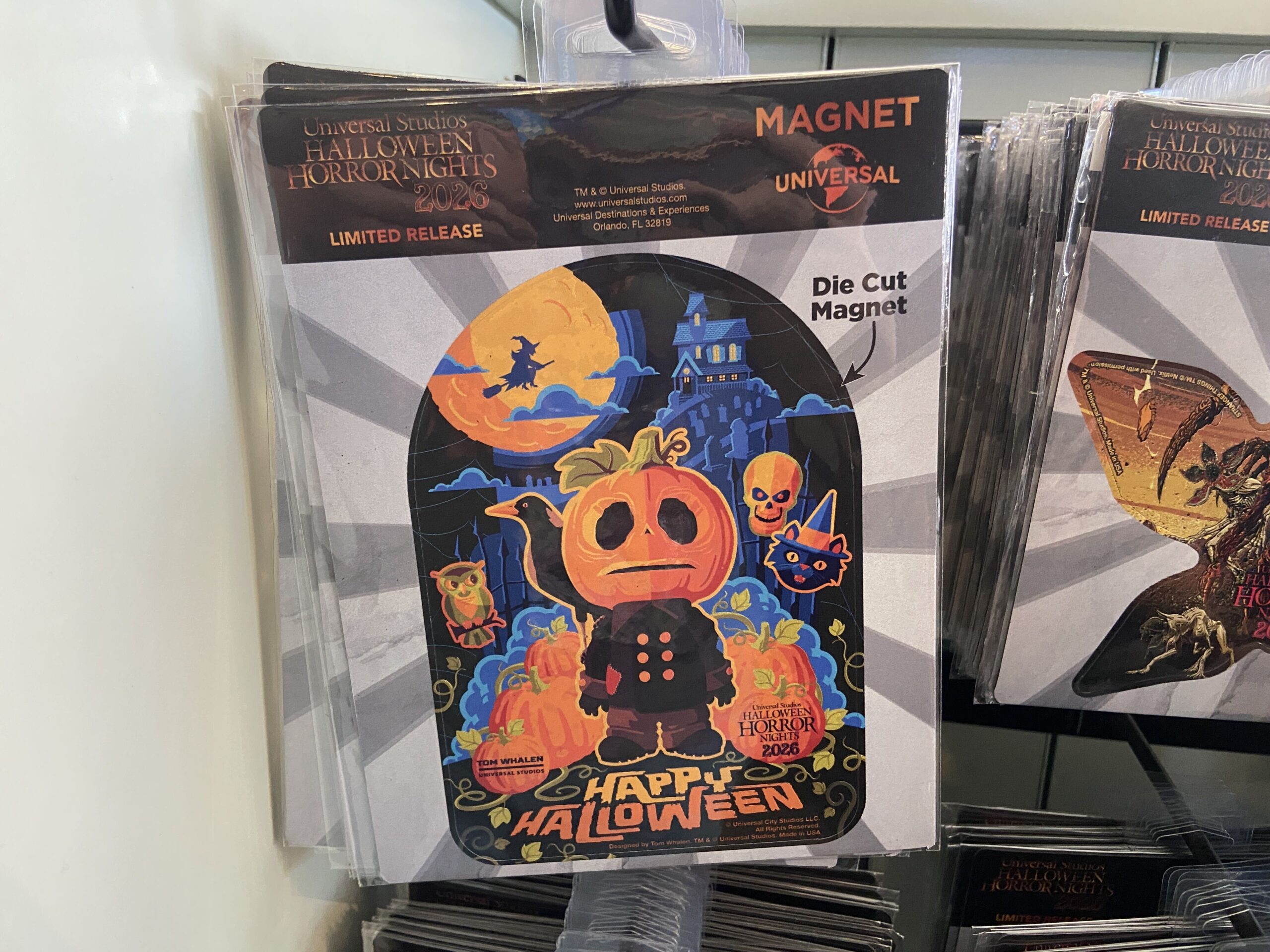 Each week of Halloween Horror Nights 35 at Universal Orlando Resort, a new magnet is released based on one of the event's icons or IPs. Here are all of the magnets released so far and a preview of upcoming magnets.