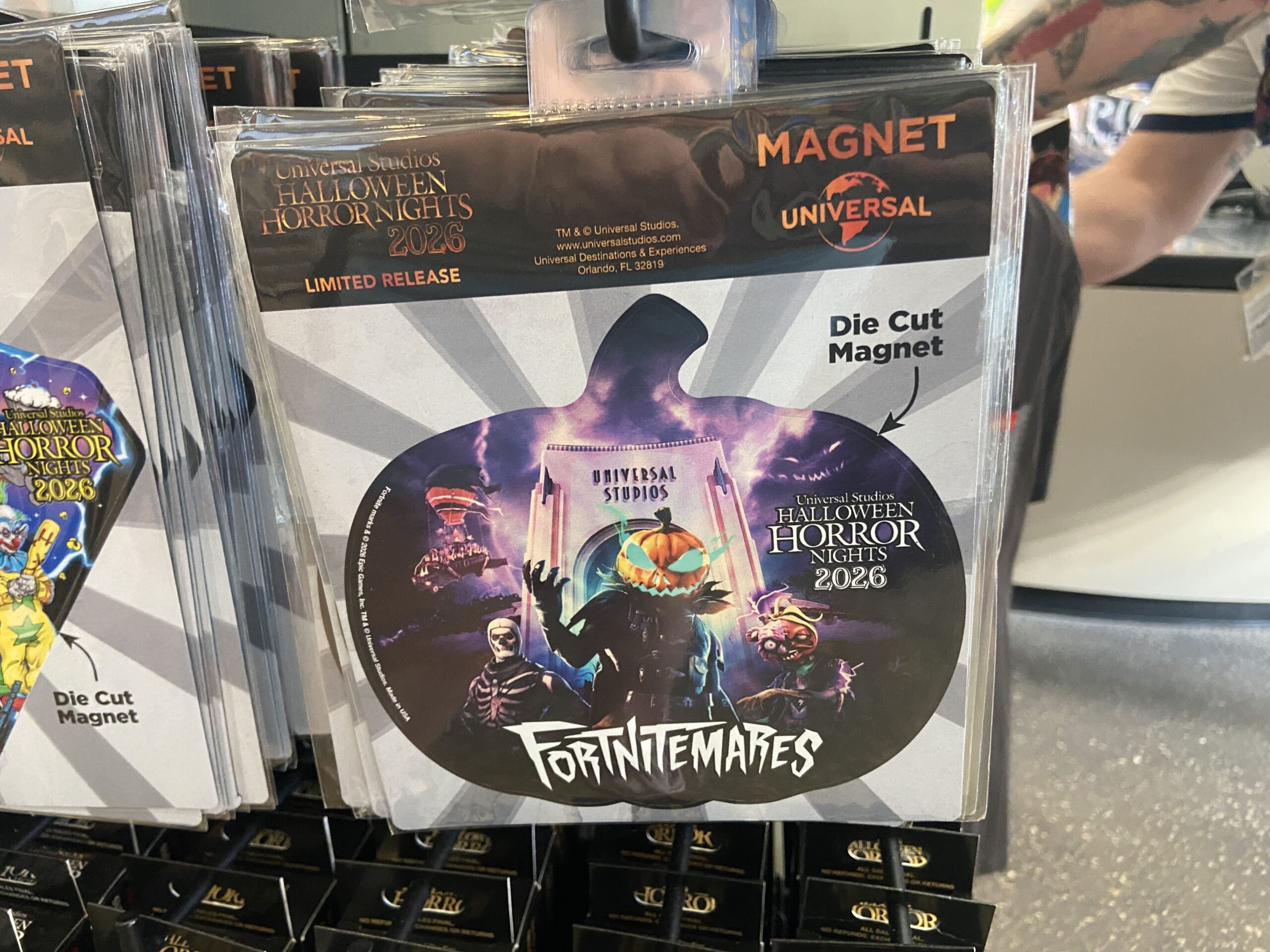 Each week of Halloween Horror Nights 35 at Universal Orlando Resort, a new magnet is released based on one of the event's icons or IPs. Here are all of the magnets released so far and a preview of upcoming magnets.