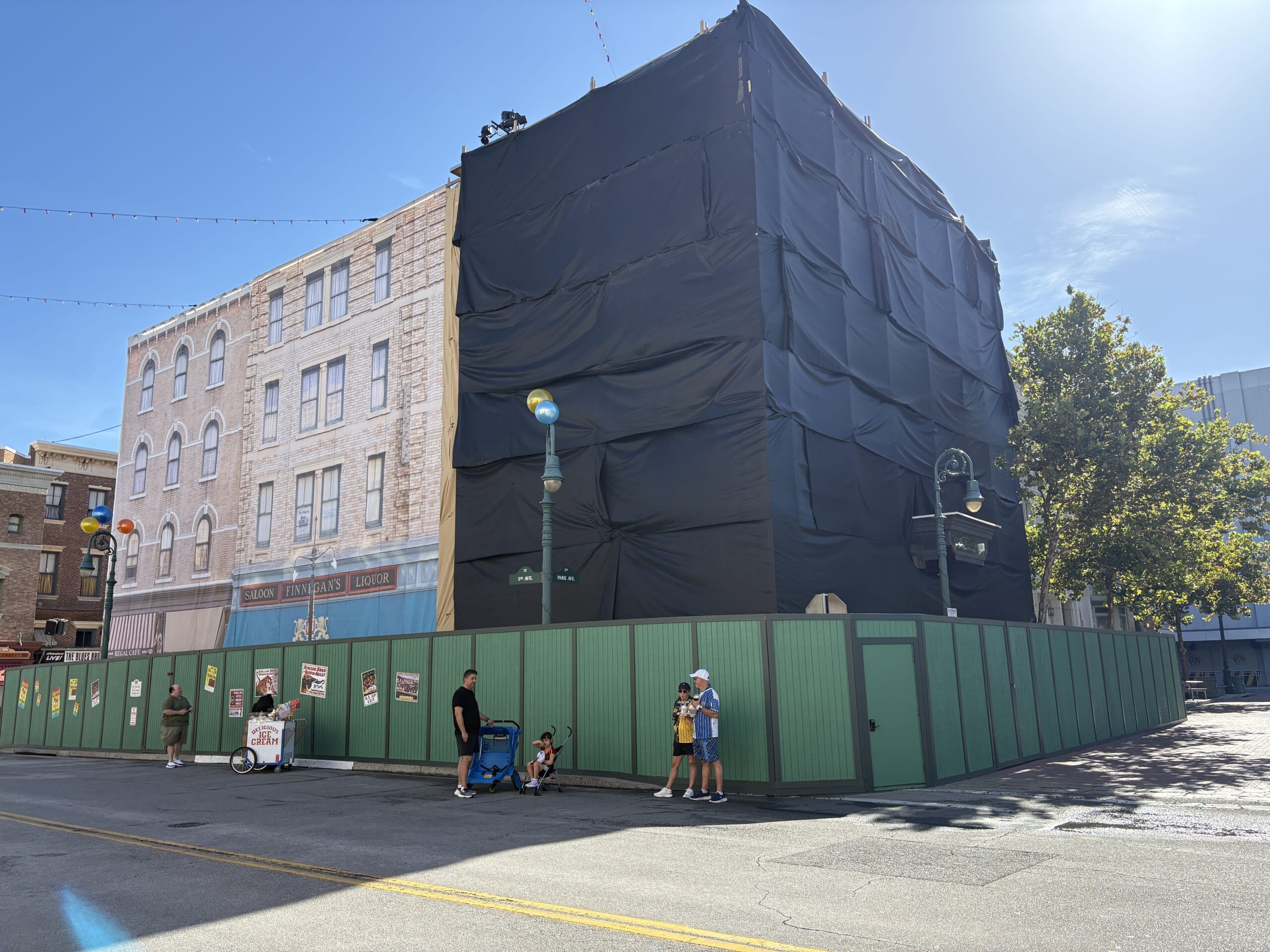 Construction Walls Extended, More Scrim and Scaffolding Installed at Universal Studios Florida