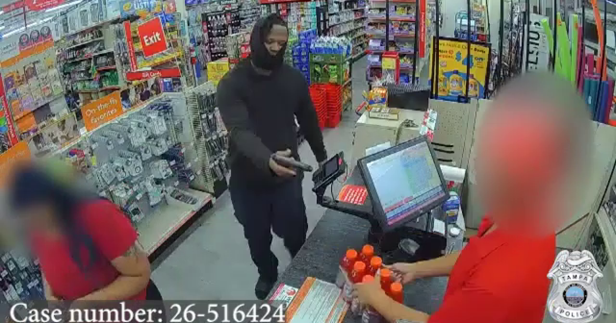 TPD releases video of suspect in armed robbery at Tampa Family Dollar