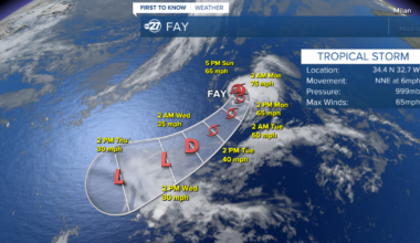 Tropical Storm Fay forms in the Atlantic
