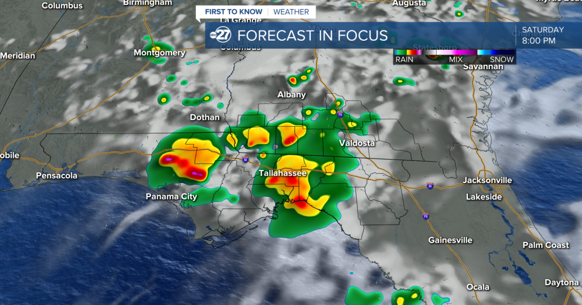 Increased moisture causing scattered storms