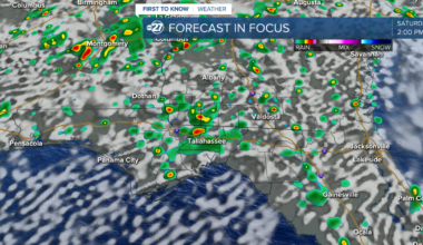 Scattered weekend rain coverage