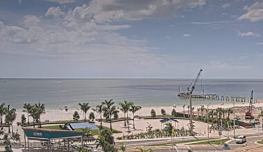 Work progressing on new Fort Myers Beach pier; public caution urged near site | WGCU News