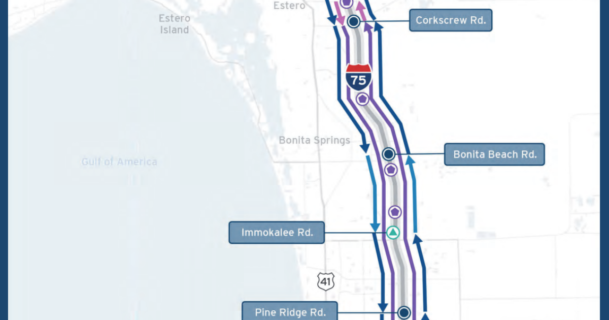 Express lanes, among other improvements part of I-75 improvement project to begin later this fall | WGCU News