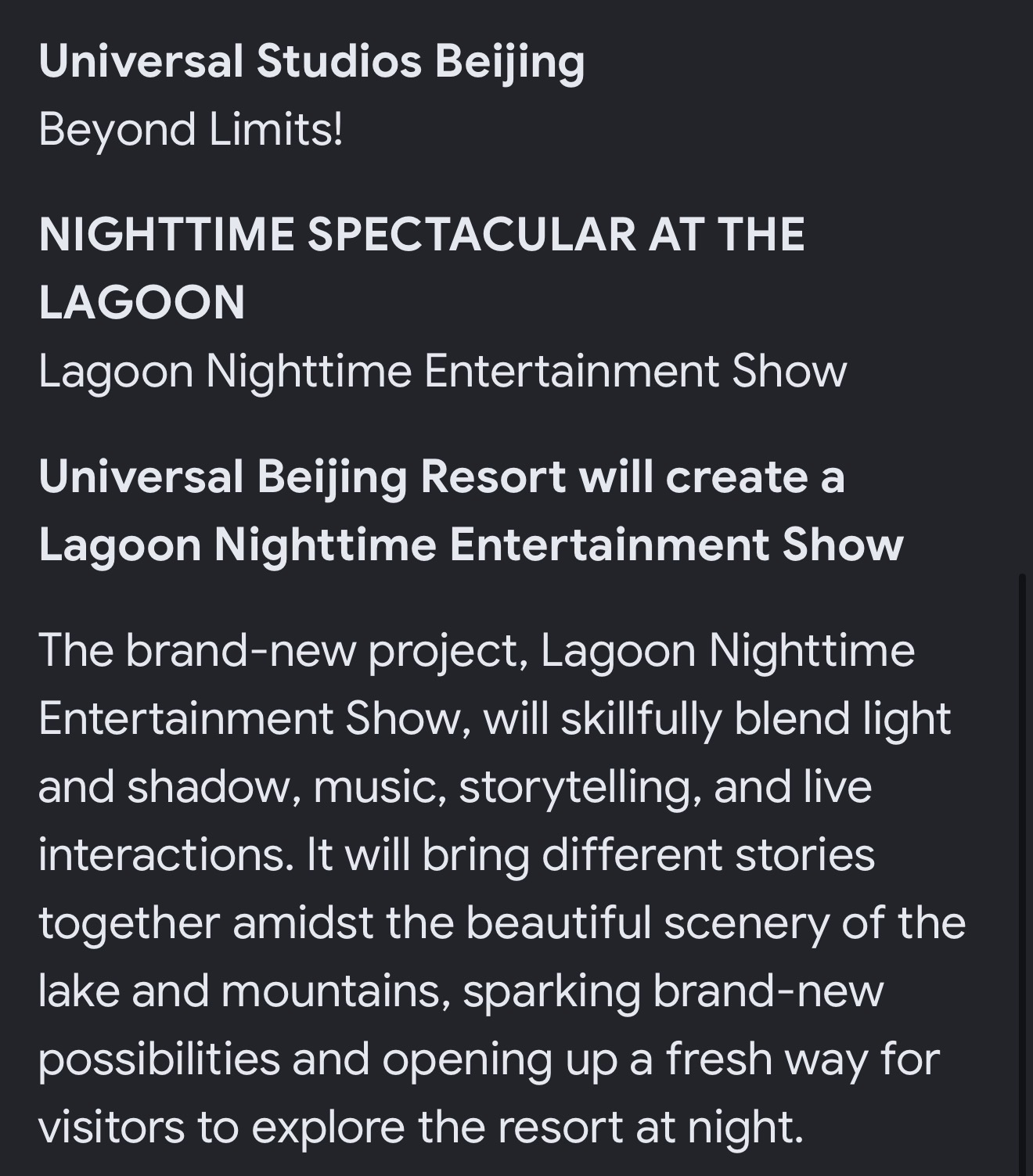 Universal Beijing Resort will be adding a Fast & Furious ride, as well as a lagoon performance to the park