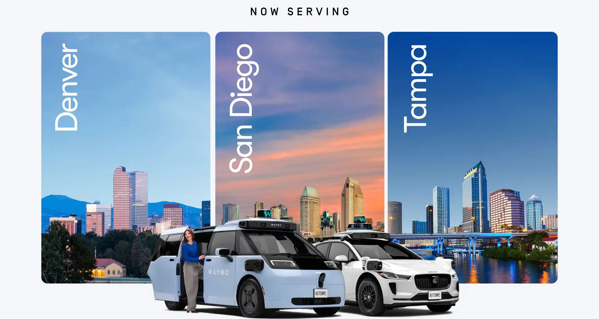 Waymo opens public rides in Denver, San Diego and Tampa