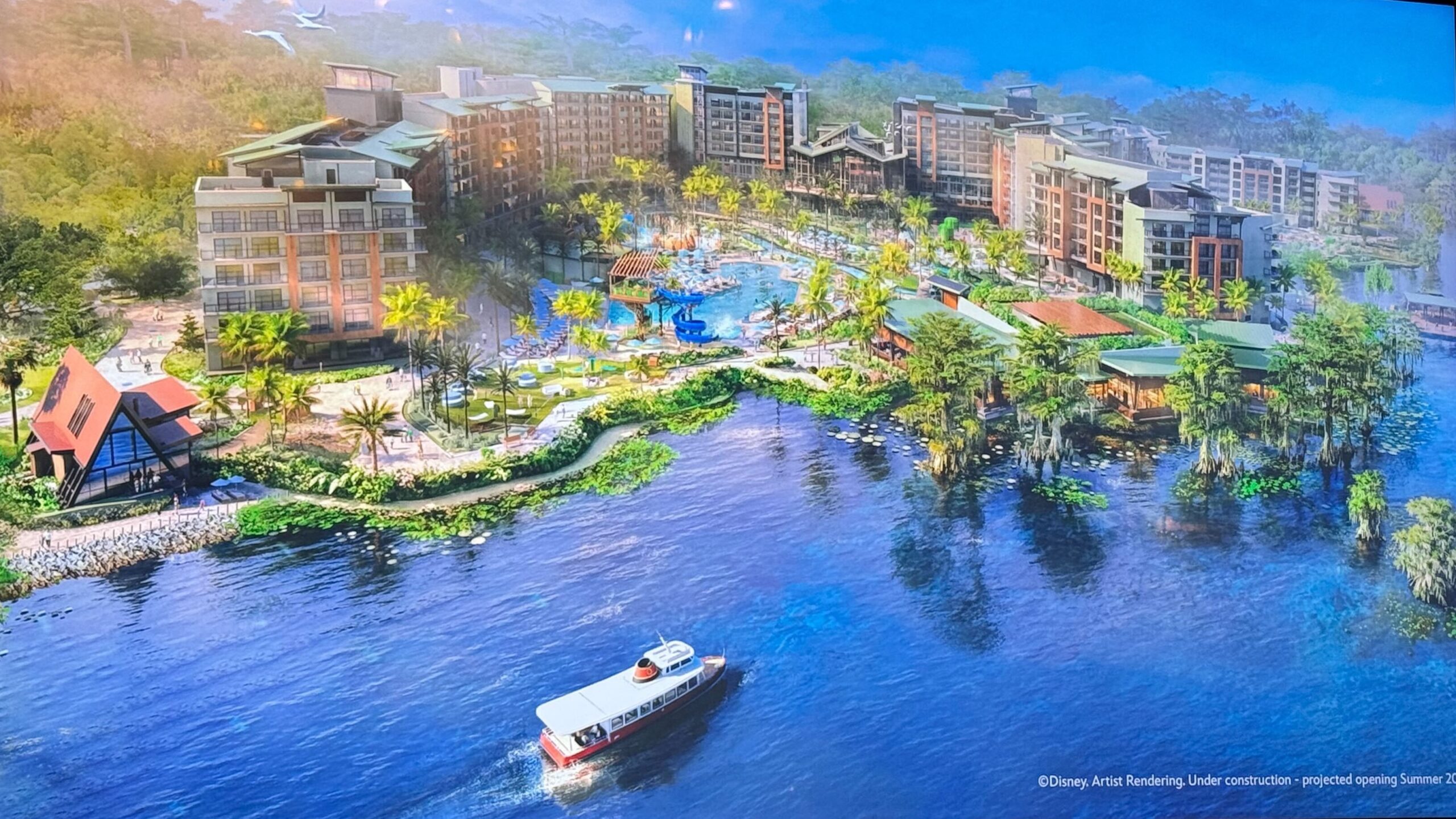 Disney’s Lakeshore Lodge continues to take shape along Bay Lake between Disney’s Wilderness Lodge and Disney’s Fort Wilderness Resort & Campground.