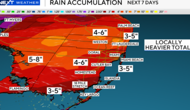 South Florida bracing for rounds of rain, storms that could lead to some localized flooding Thursday