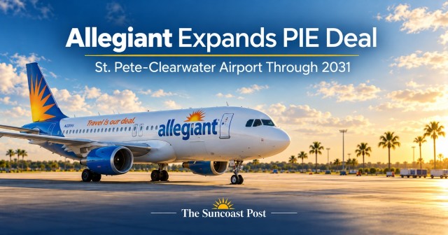 Allegiant Air and St. Pete-Clearwater International Airport partnership illustration