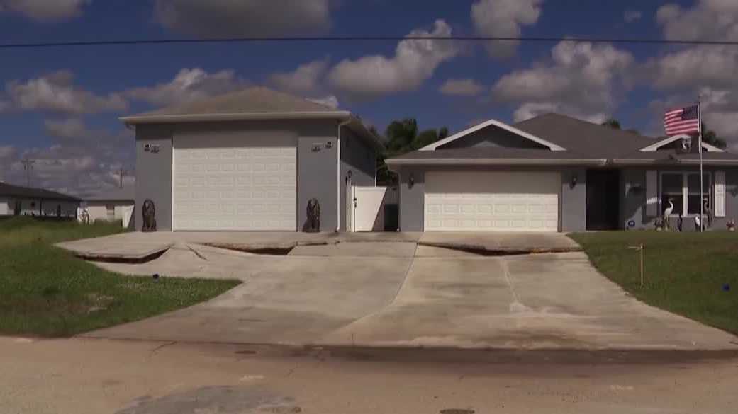 Florida couple struggles with sinking road threatening home