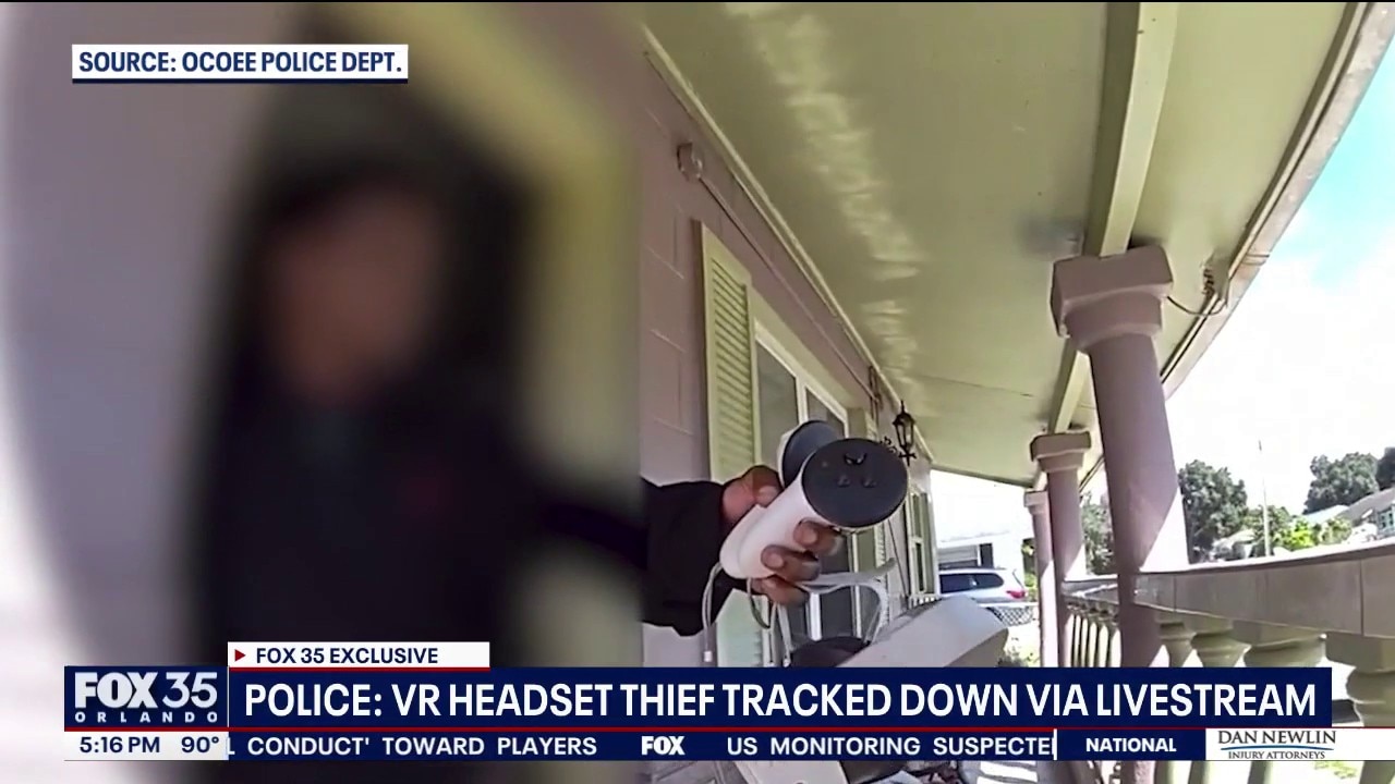 Police find alleged thief, stolen VR headset using livestream