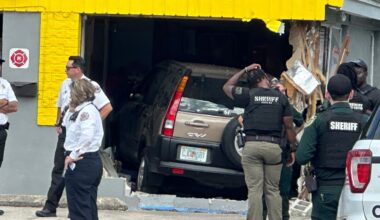 An Orlando driver crashed into a daycare center on Pine Hills Road in Orlando, sending him, another adult and children to different area hospitals on Thursday, Oct. 15, 2026, stated officials. (Spectrum News/Christopher Krul)