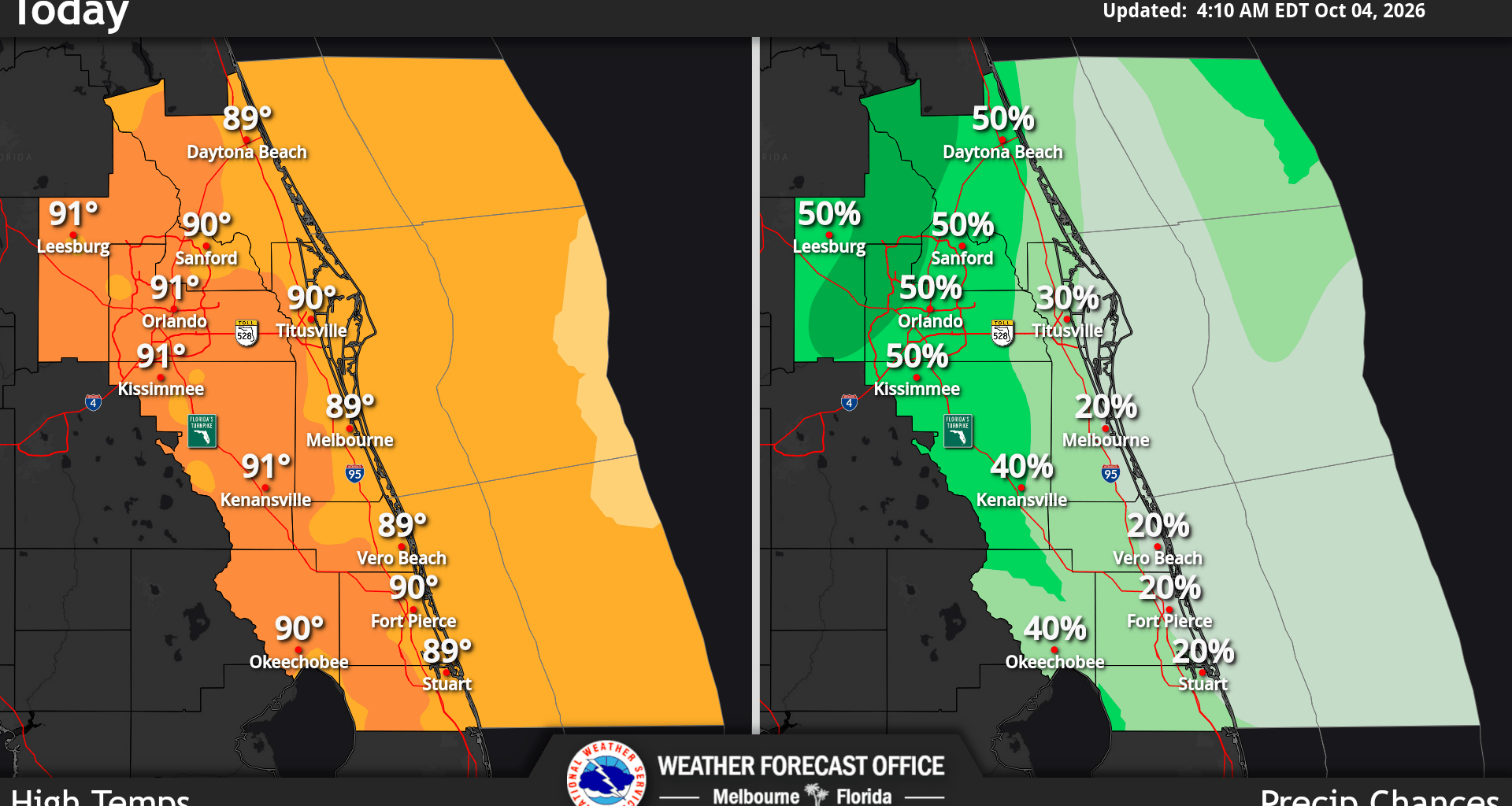 Frequent rain showers to continue across Central Florida, forecasters says – Orlando Sentinel
