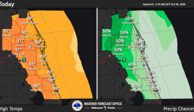 Frequent rain showers to continue across Central Florida, forecasters says – Orlando Sentinel