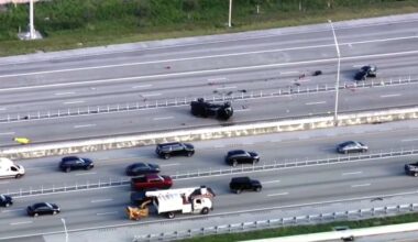 1 dead, 1 hospitalized after rollover crash on I-95 in Pompano Beach - WSVN 7News | Miami News, Weather, Sports