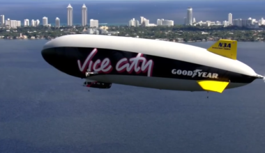 Blimp branded in Grand Theft Auto colors travels through South Florida ahead of video game release - WSVN 7News | Miami News, Weather, Sports