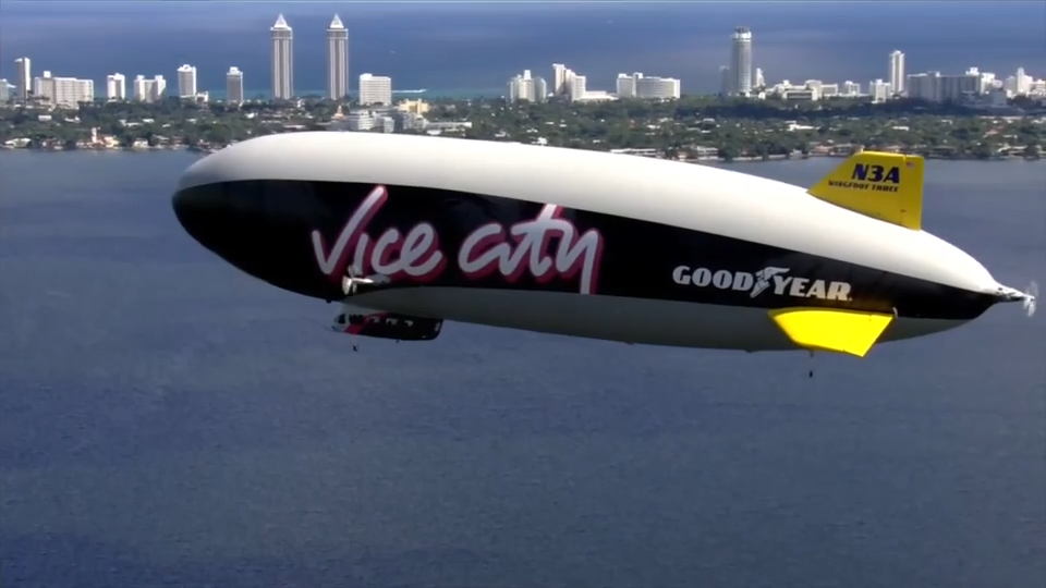 Blimp branded in Grand Theft Auto colors travels through South Florida ahead of video game release - WSVN 7News | Miami News, Weather, Sports