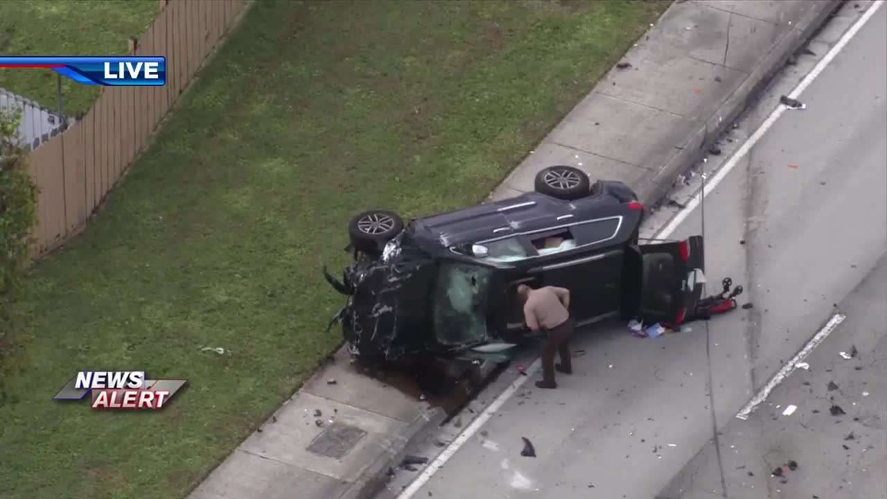 3 hospitalized, 1 dead after rollover crash in SW Miami-Dade - WSVN 7News | Miami News, Weather, Sports