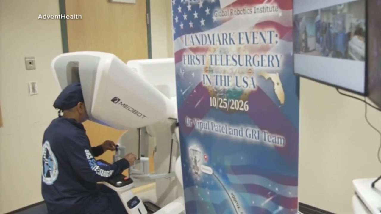66-year-old man undergoes groundbreaking remote robotic surgery near Orlando - WSVN 7News | Miami News, Weather, Sports
