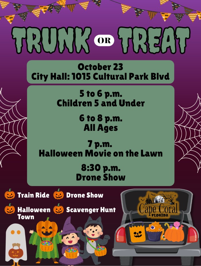 City of Cape Coral Hosting Trunk-or-Treat Oct. 23