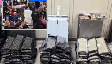Orlando police find staggering airport drug haul after bizarre attempt to hide evidence