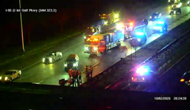 Traffic Alert: 2 northbound lanes on I-95 at International Golf Parkway in St. Johns County reopen